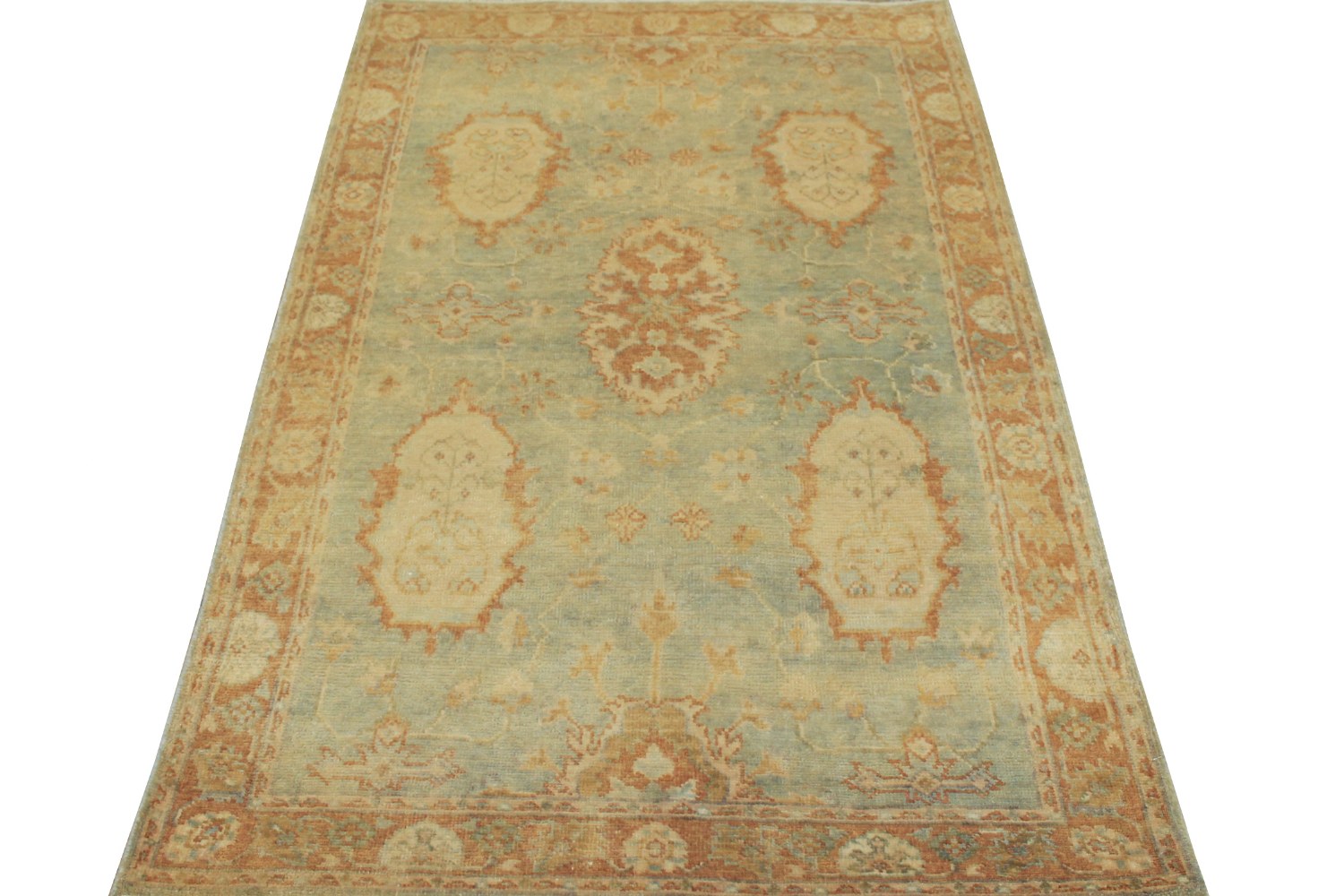 4x6 Oushak Hand Knotted Wool Area Rug - MR14865