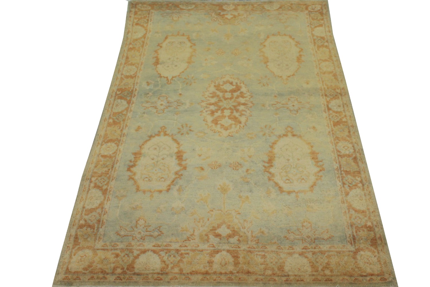 4x6 Oushak Hand Knotted Wool Area Rug - MR14865
