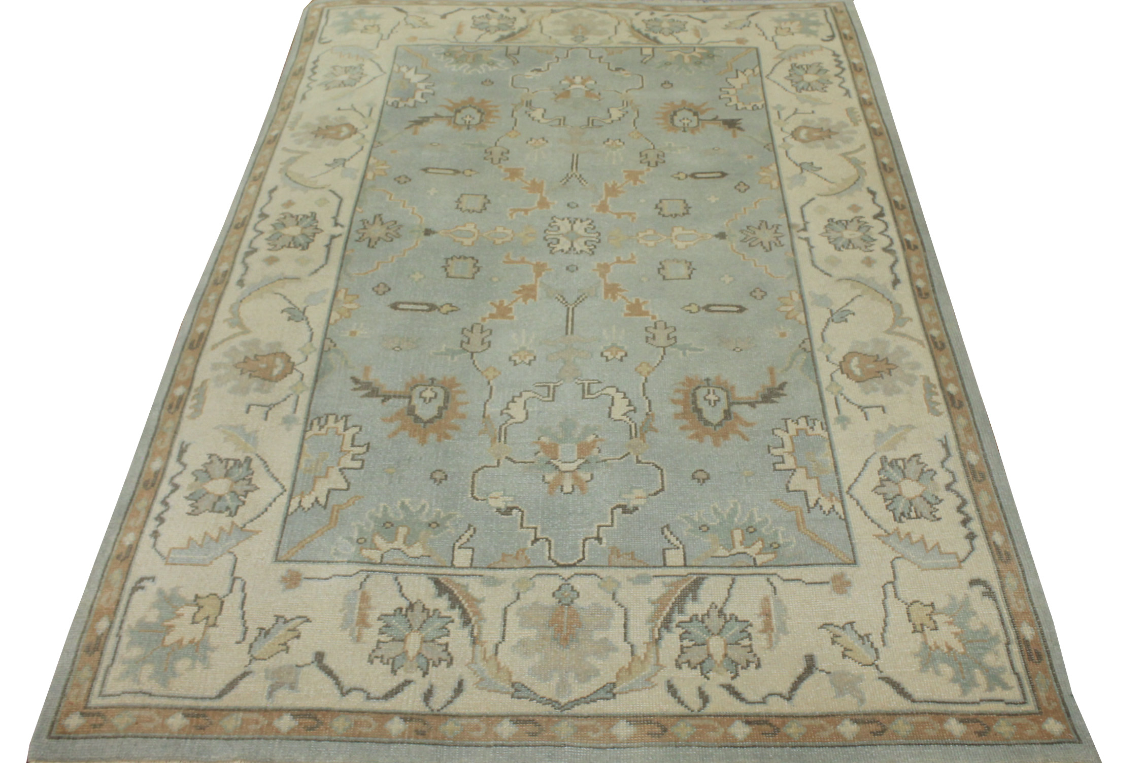 6x9 Oushak Hand Knotted Wool Area Rug - MR15278