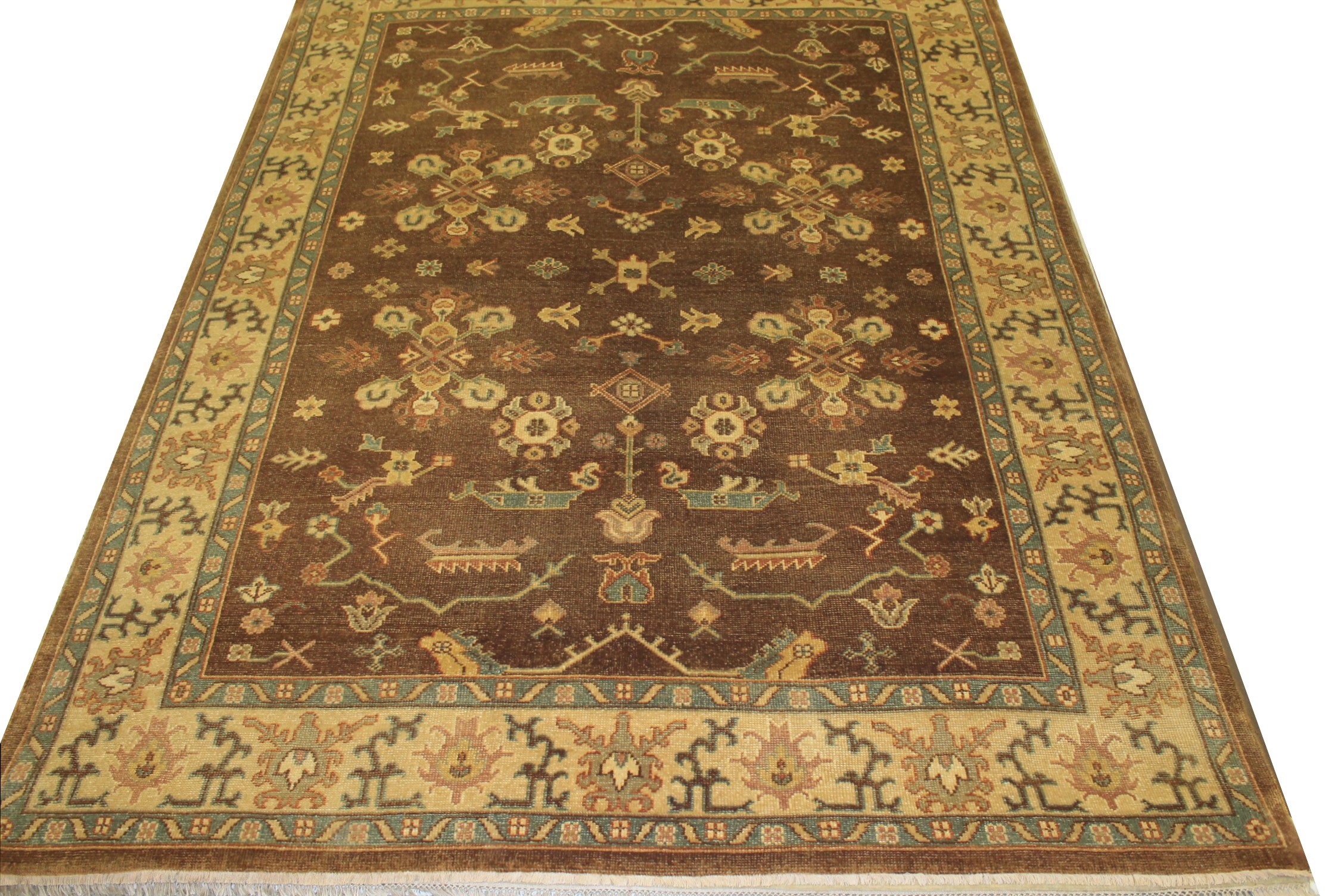 8x10 Oushak Hand Knotted Wool Area Rug - MR15284