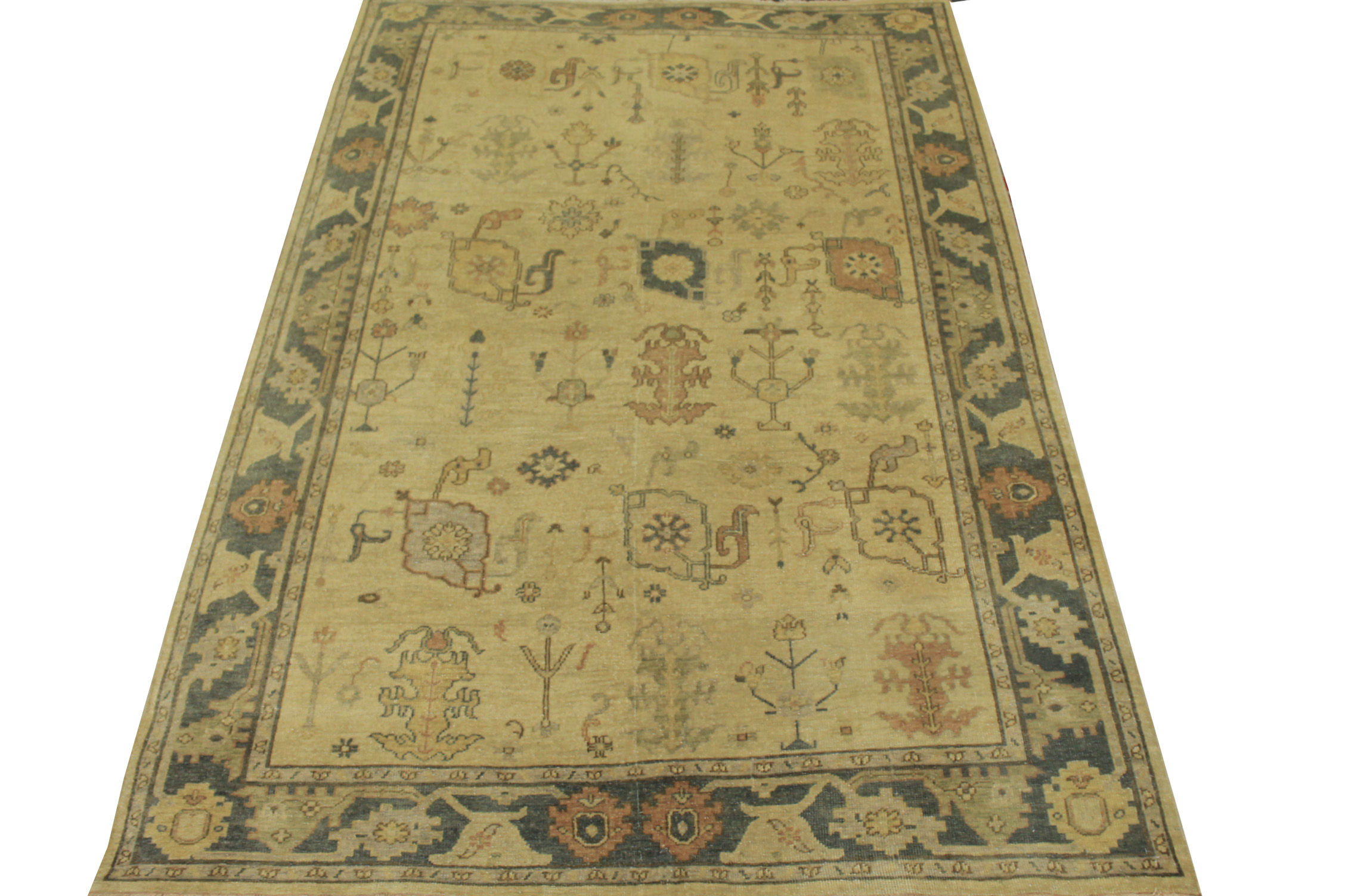 6x9 Oushak Hand Knotted Wool Area Rug - MR15289