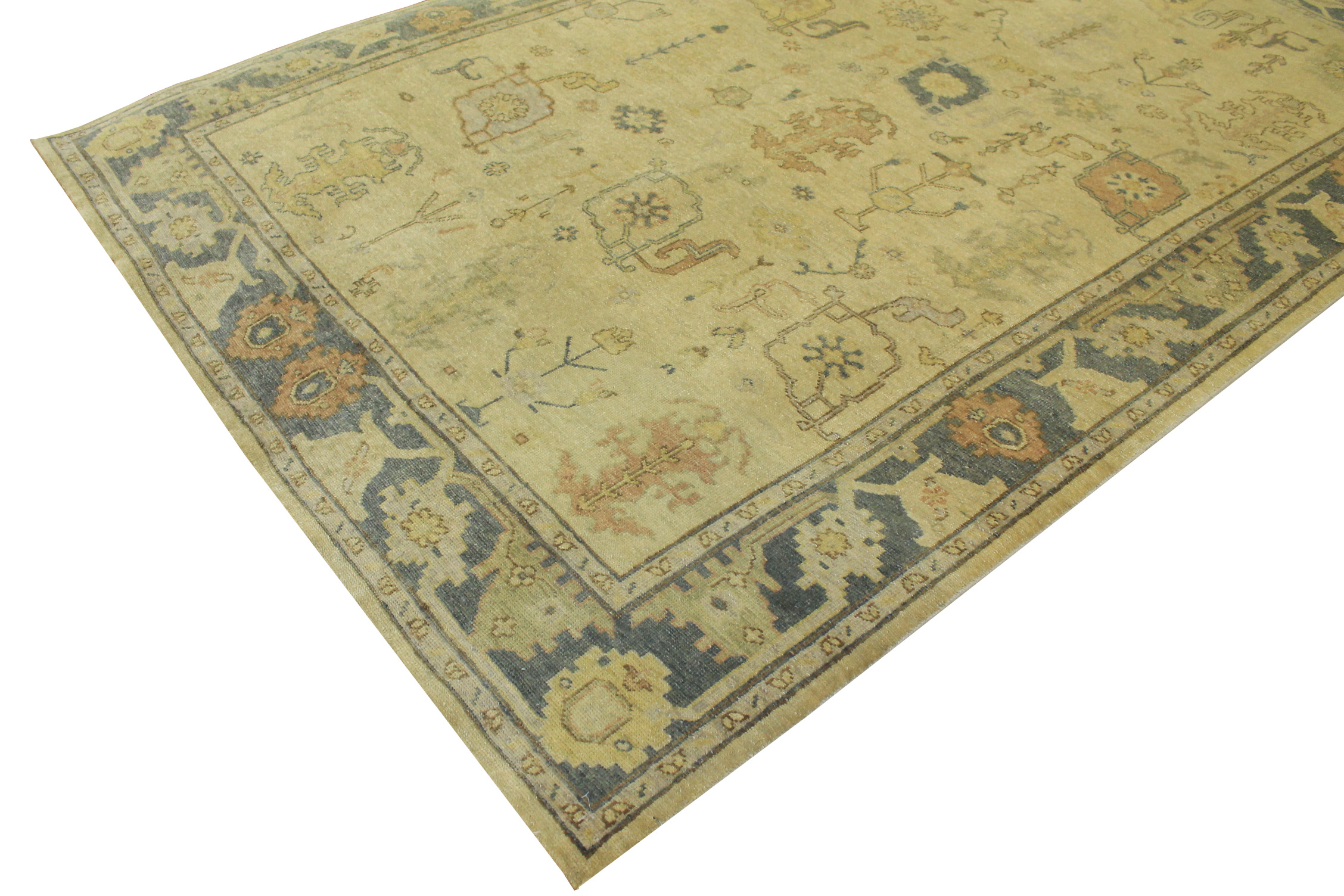 6x9 Oushak Hand Knotted Wool Area Rug - MR15289