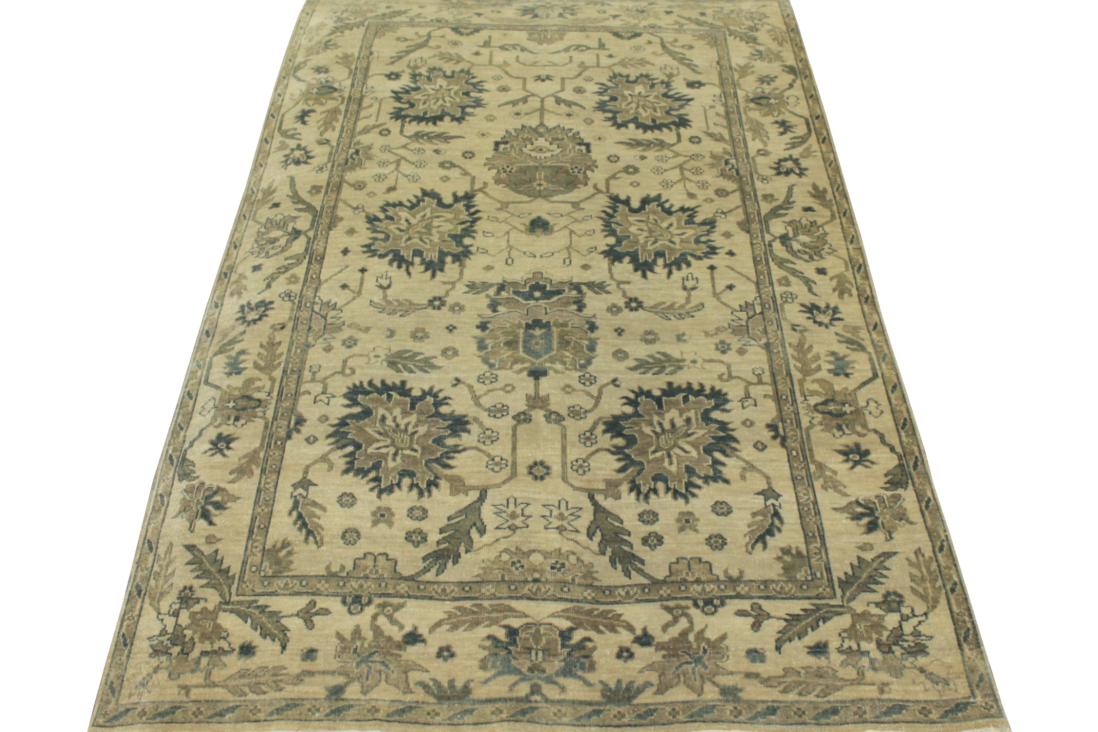 6x9 Oushak Hand Knotted Wool Area Rug - MR16223