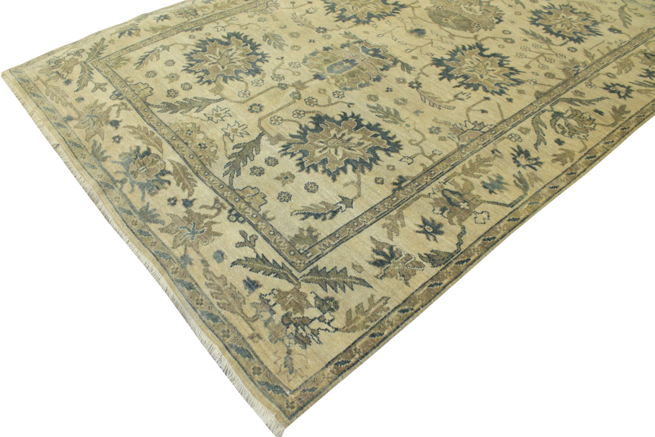 6x9 Oushak Hand Knotted Wool Area Rug - MR16223