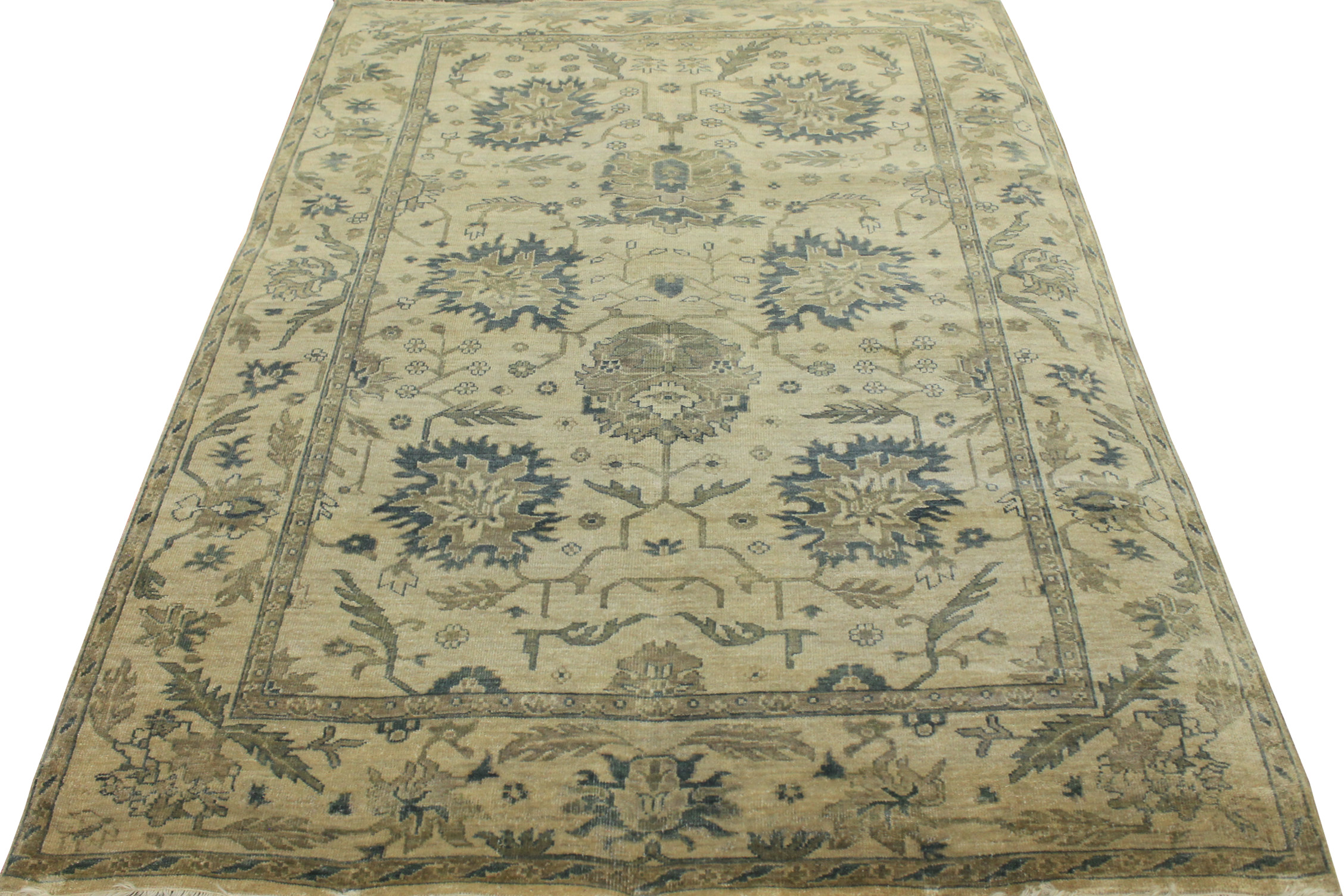 6x9 Oushak Hand Knotted Wool Area Rug - MR16223