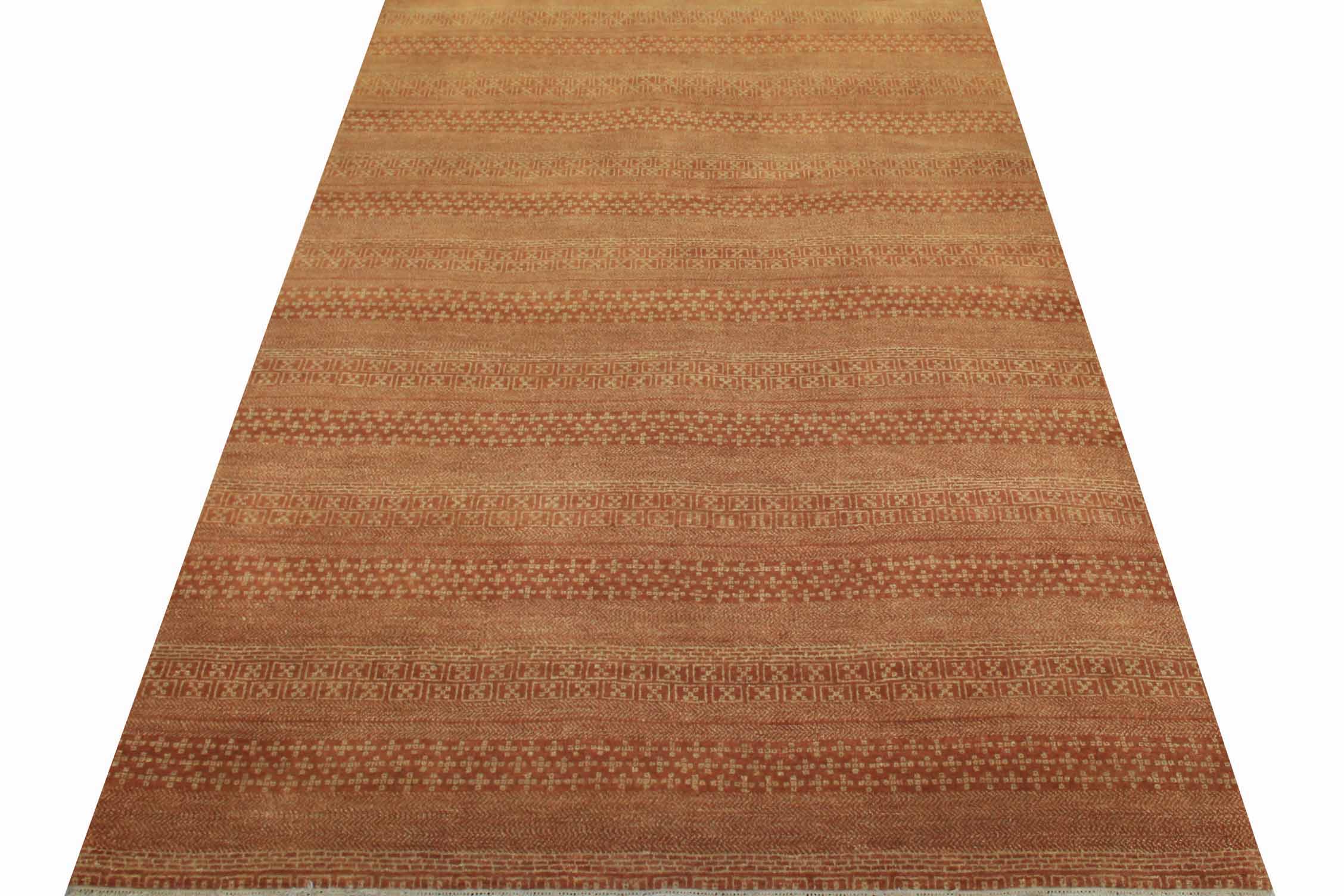 6x9 Contemporary Hand Knotted Wool Area Rug - MR16233