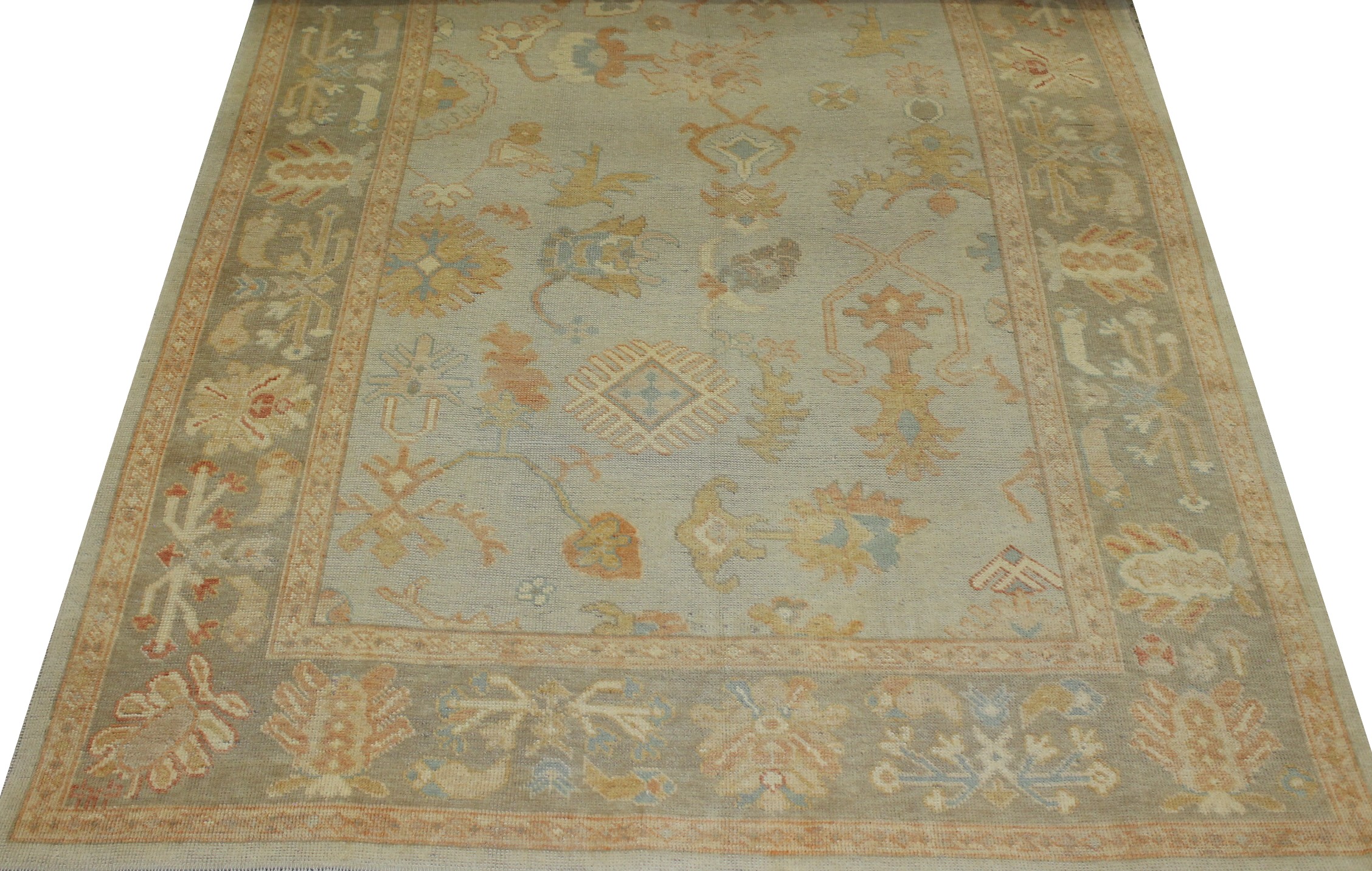 8x10 Oushak Hand Knotted Wool Area Rug - MR16825