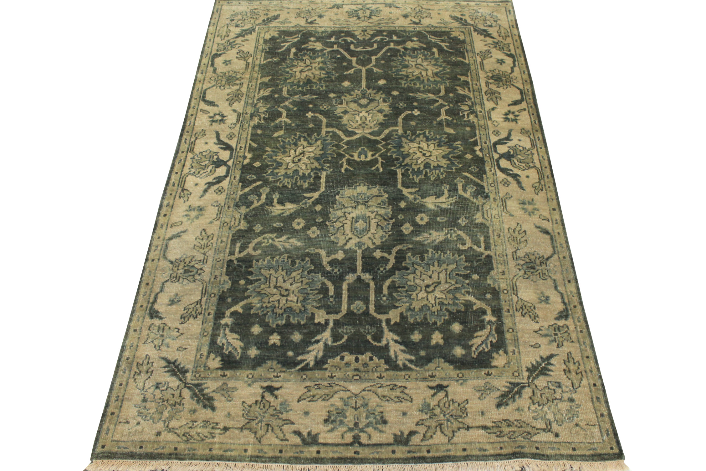 4x6 Oushak Hand Knotted Wool Area Rug - MR17014