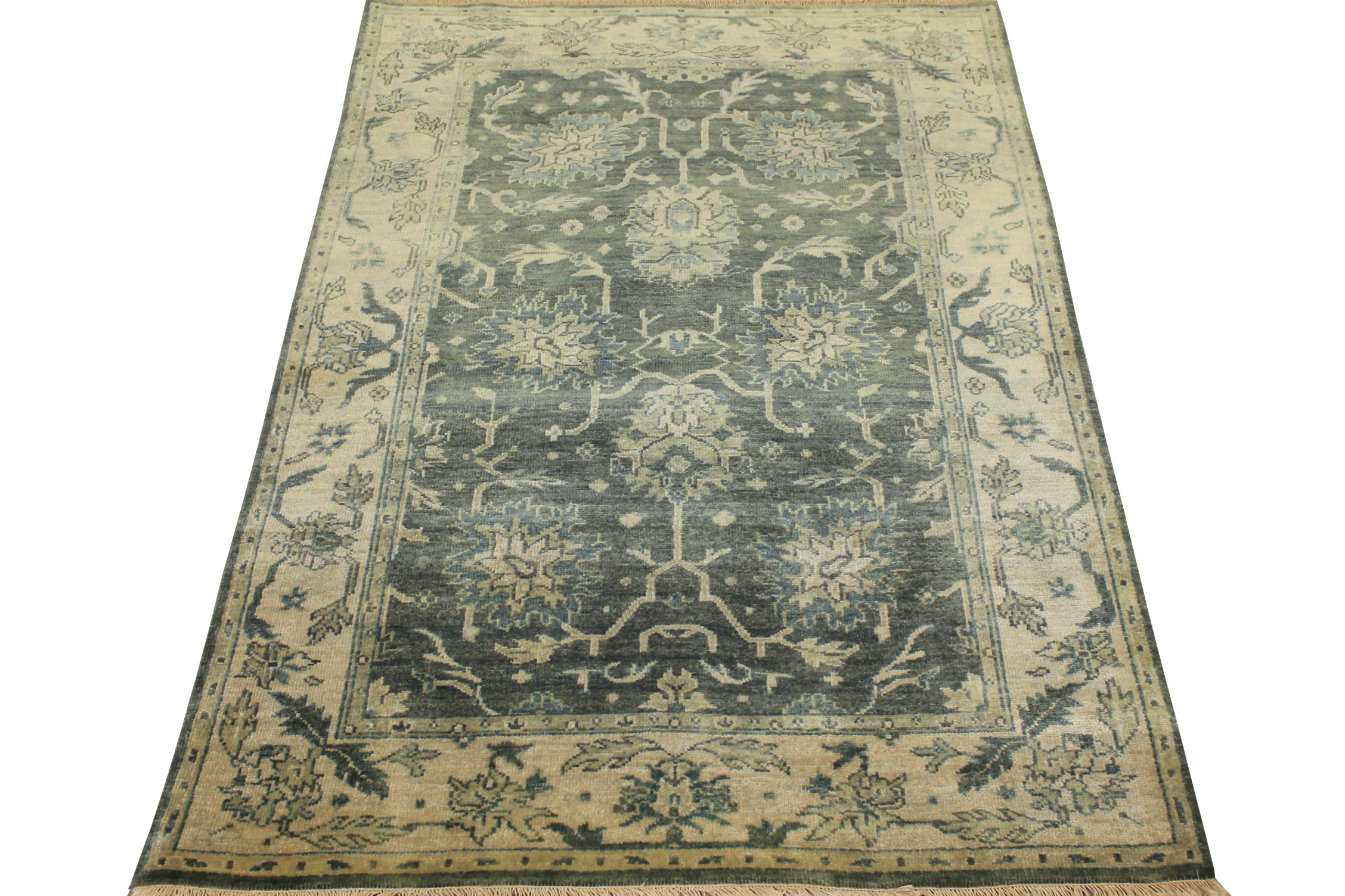 4x6 Oushak Hand Knotted Wool Area Rug - MR17014