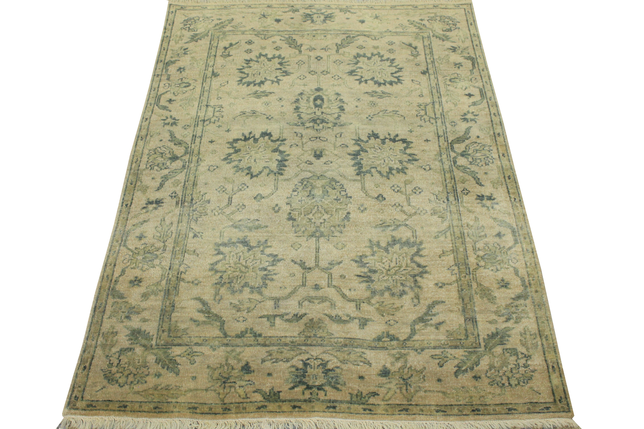 4x6 Oushak Hand Knotted Wool Area Rug - MR17015