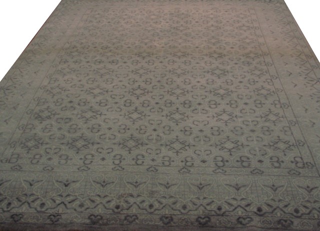 9x12 Contemporary Hand Knotted Wool Area Rug - MR17233