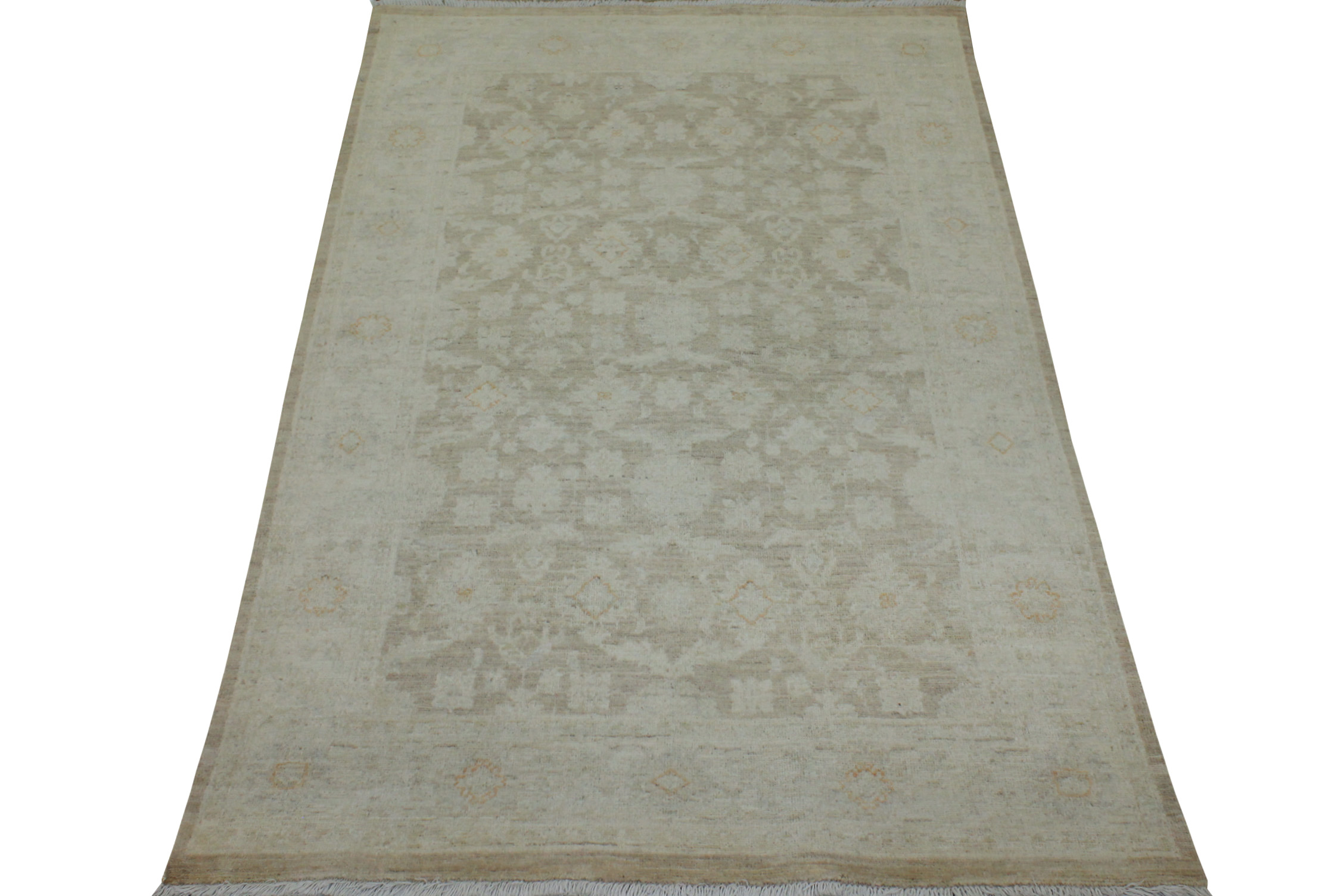 4x6 Peshawar Hand Knotted Wool Area Rug - MR17575