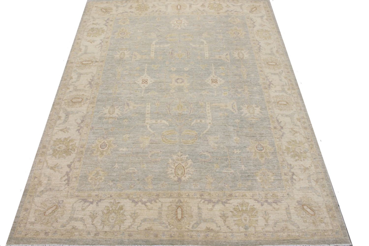 8x10 Oushak Hand Knotted Wool Area Rug - MR17578