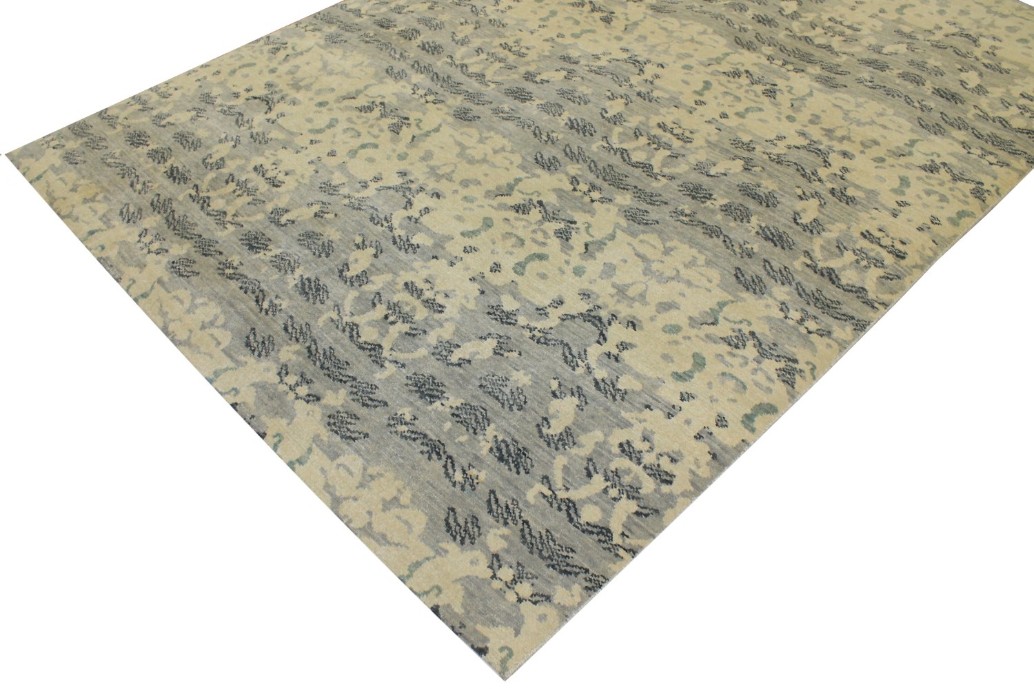 9x12 Contemporary Hand Knotted Wool Area Rug - MR18515