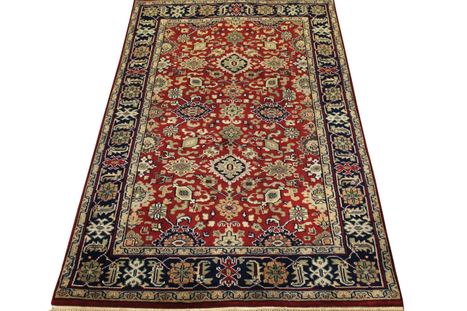 4x6 Traditional Hand Knotted Wool Area Rug - MR18550