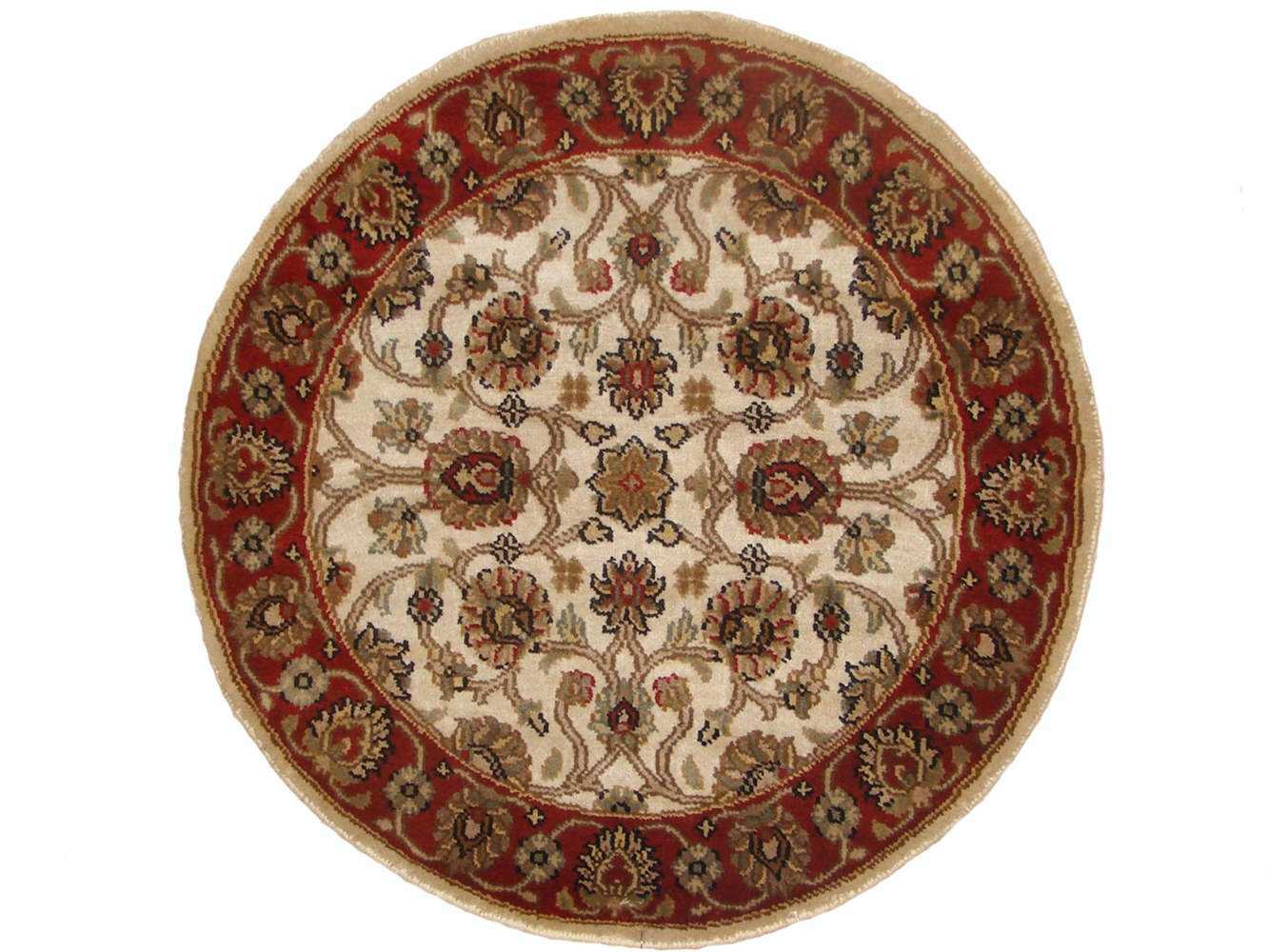 3 ft. Round & Square Jaipur Hand Knotted Wool Area Rug - MR19195