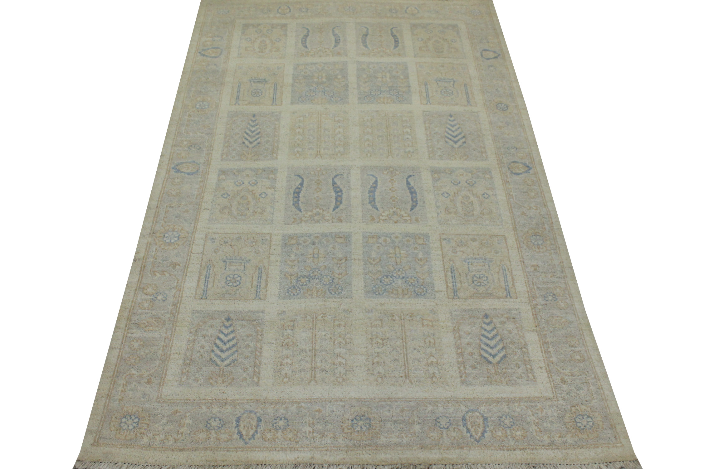 4x6 Peshawar Hand Knotted Wool Area Rug - MR19236