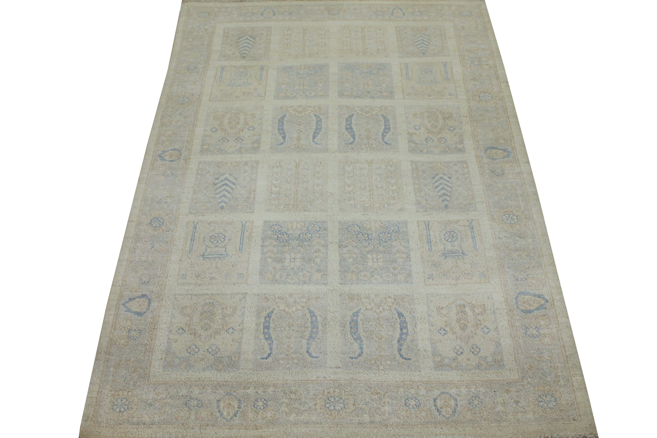 4x6 Peshawar Hand Knotted Wool Area Rug - MR19236