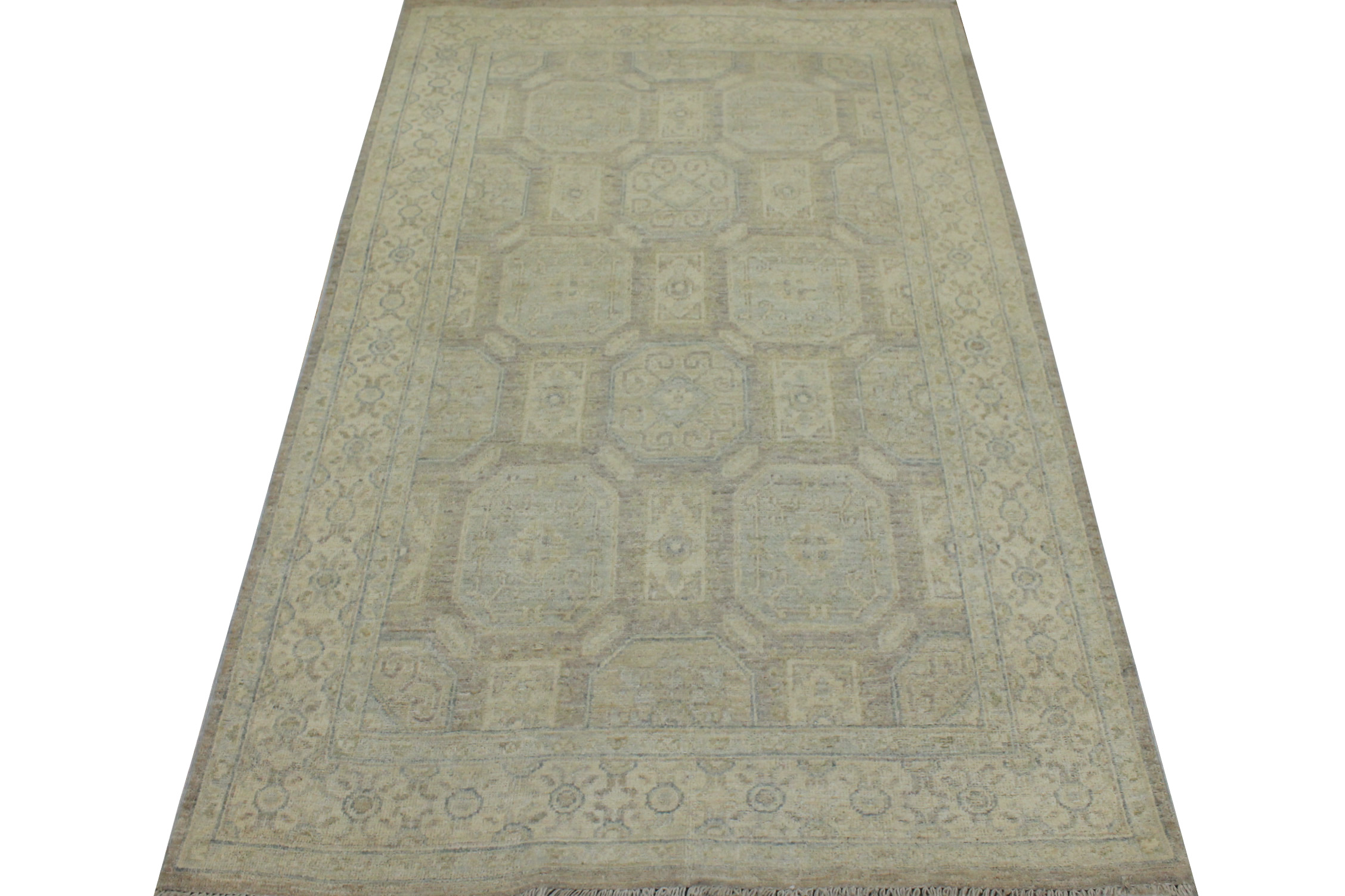 4x6 Peshawar Hand Knotted Wool Area Rug - MR19247