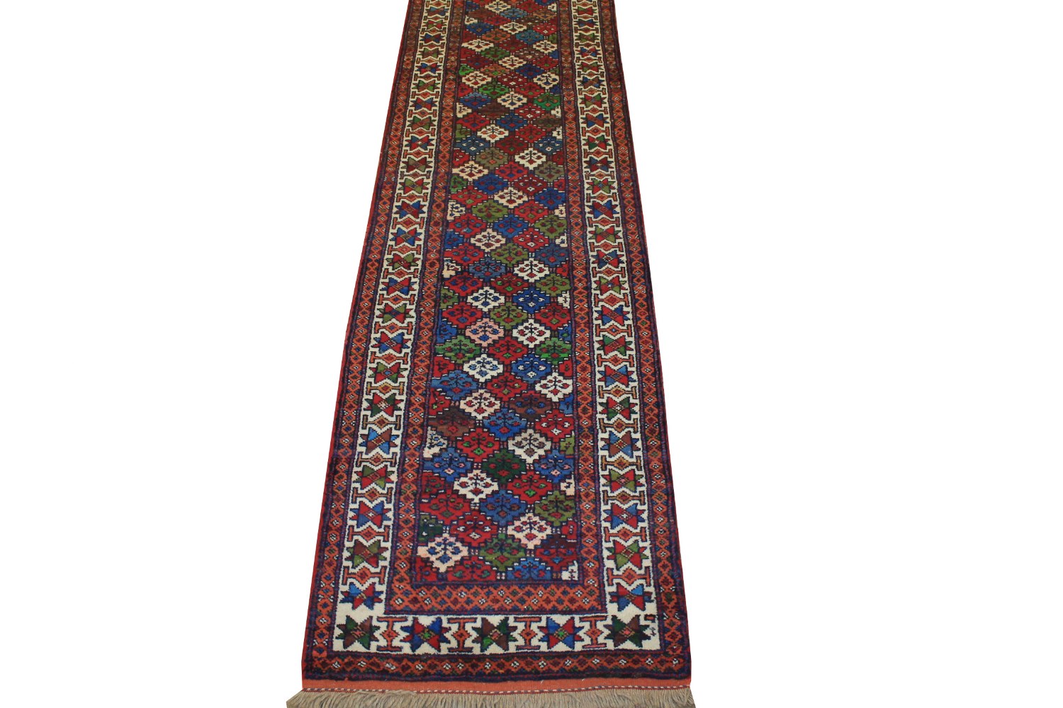 12 ft. Runner Traditional Hand Knotted Wool Area Rug - MR19441