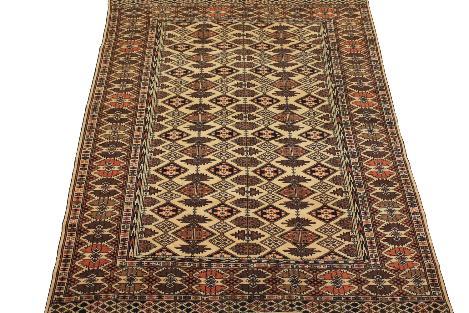 4x6 Bokhara Hand Knotted Wool Area Rug - MR19447