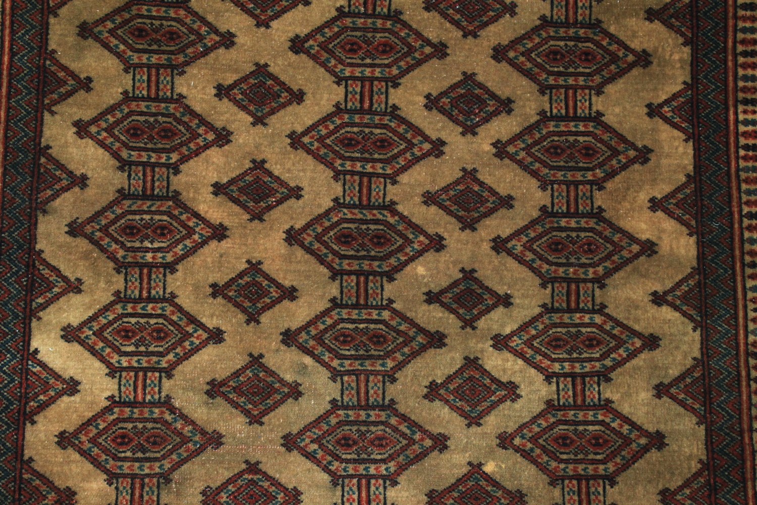 4x6 Geometric Hand Knotted Wool Area Rug - MR19449