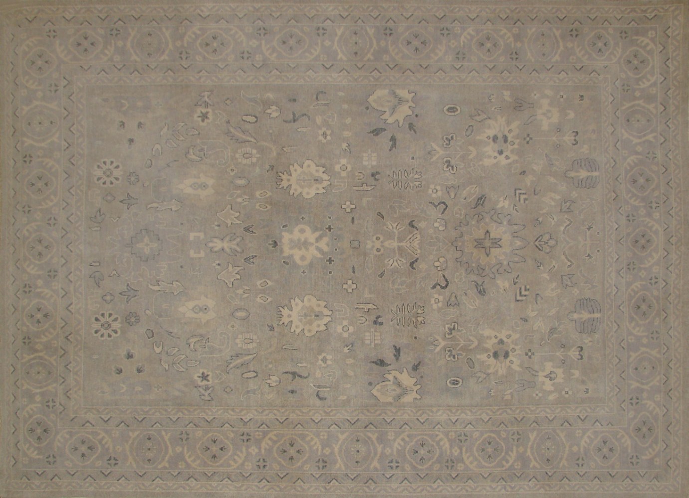 9x12 Oushak Hand Knotted Wool Area Rug - MR19691