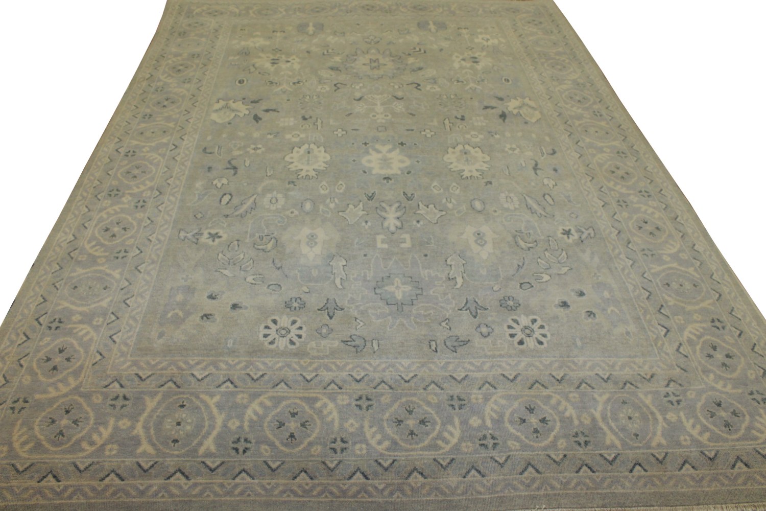9x12 Oushak Hand Knotted Wool Area Rug - MR19691