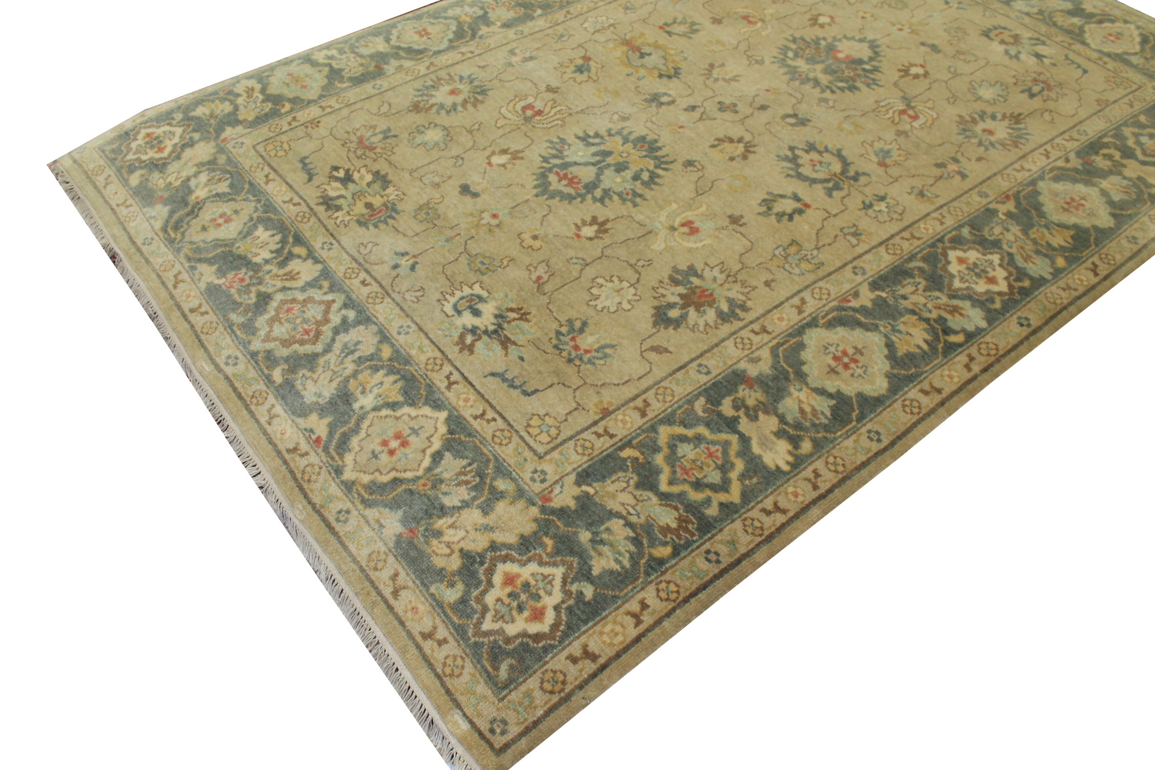 6x9 Traditional Hand Knotted Wool Area Rug - MR19915