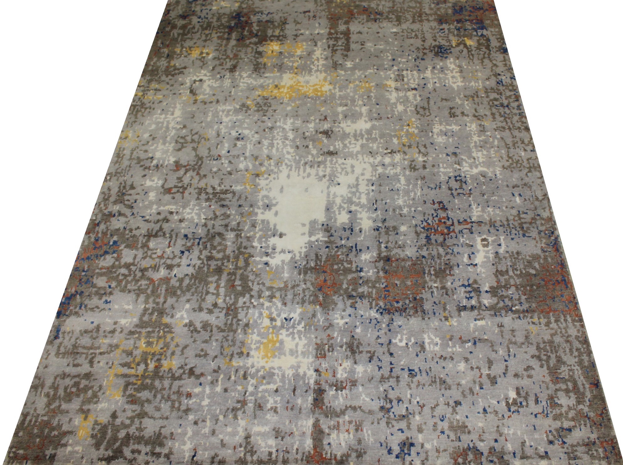 8x10 Modern Hand Knotted Wool & Viscose Area Rug - MR20435