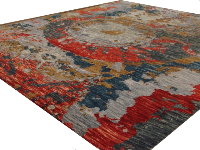 8x10 Modern Hand Knotted Wool Area Rug - MR20615