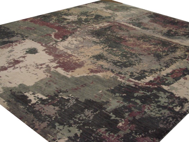 8x10 Modern Hand Knotted Wool & Viscose Area Rug - MR20668