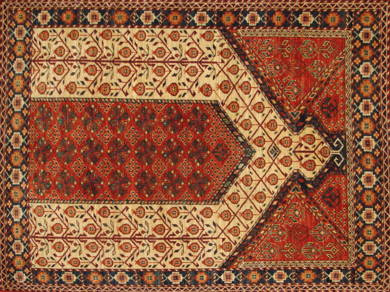 4x6 Antique Revival Hand Knotted Wool Area Rug - MR20896