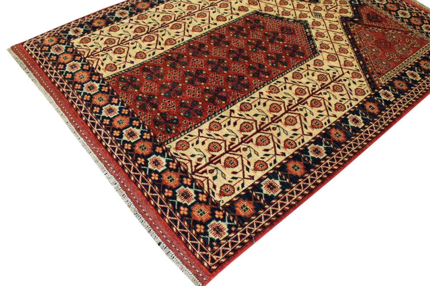 4x6 Antique Revival Hand Knotted Wool Area Rug - MR20896