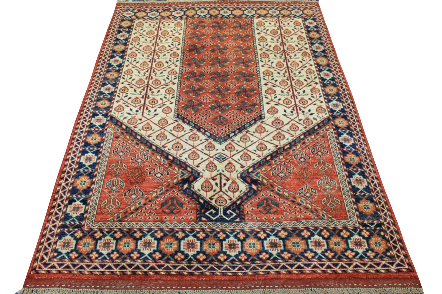 4x6 Antique Revival Hand Knotted Wool Area Rug - MR20896