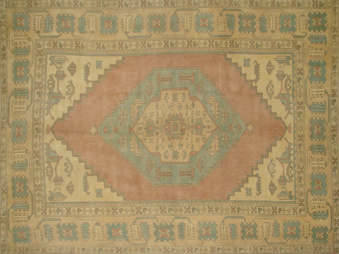 9x12 Oushak Hand Knotted Wool Area Rug - MR20912