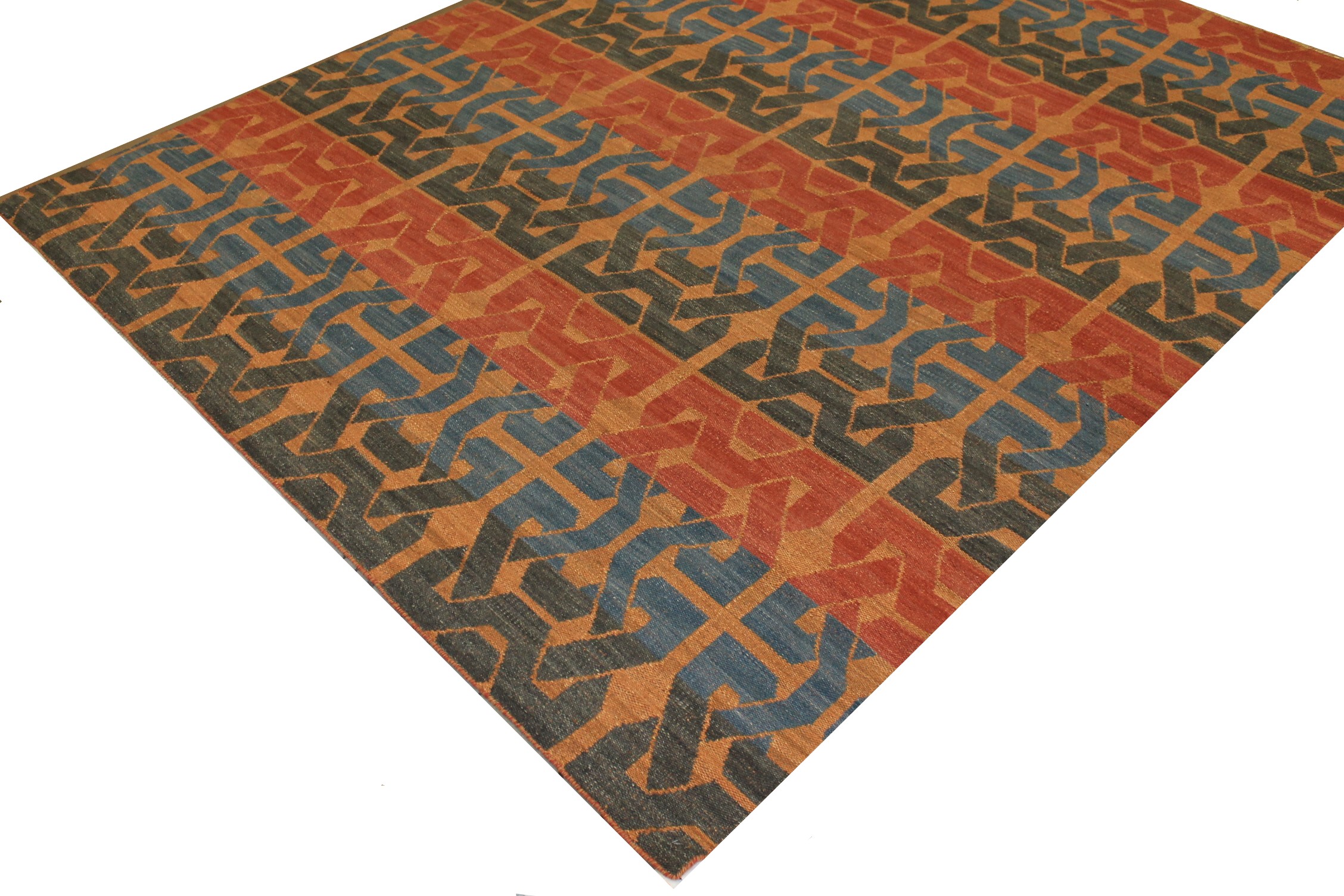 8x10 Flat Weave Hand Knotted Wool Area Rug - MR21025