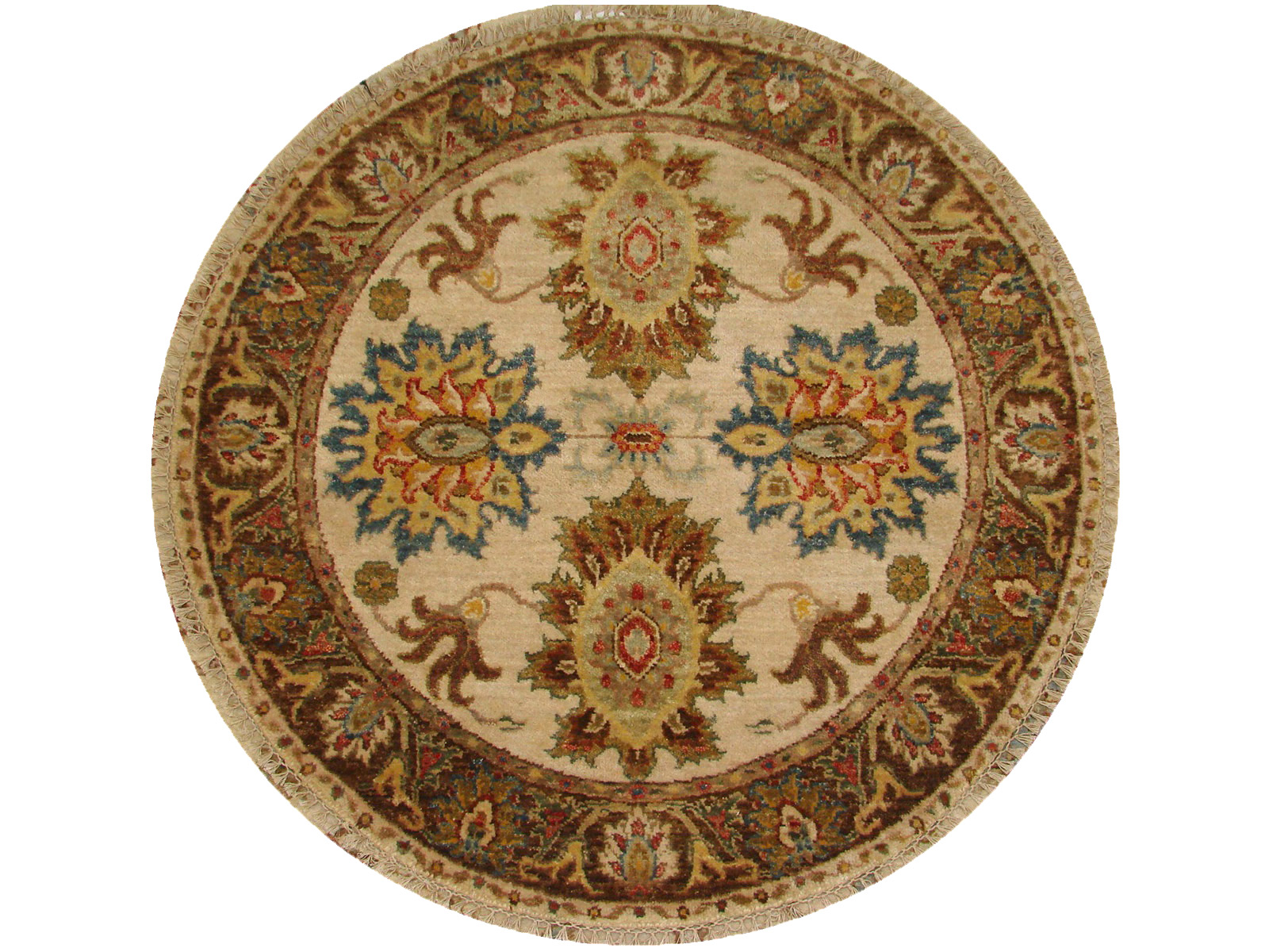 3 Round & Square Traditional Hand Knotted Wool Area Rug - MR21208
