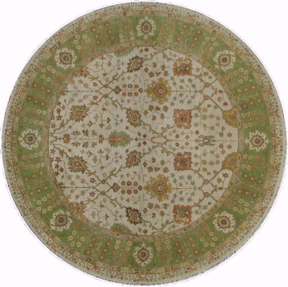 8 Round & Square Traditional Hand Knotted Wool Area Rug - MR21329
