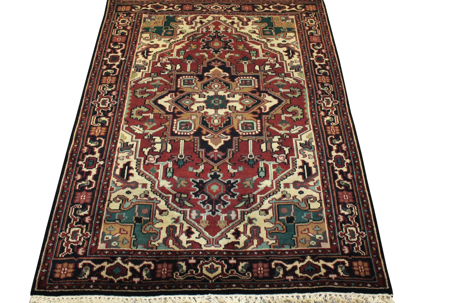 4x6 Heriz/Serapi Hand Knotted Wool Area Rug - MR7518