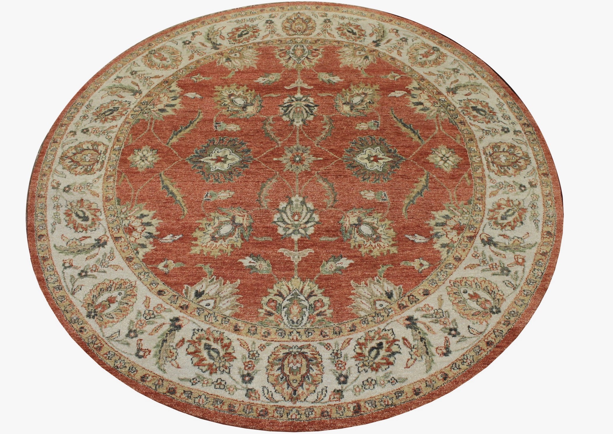 8 ft. Round & Square Traditional Hand Knotted Wool Area Rug - MR8232