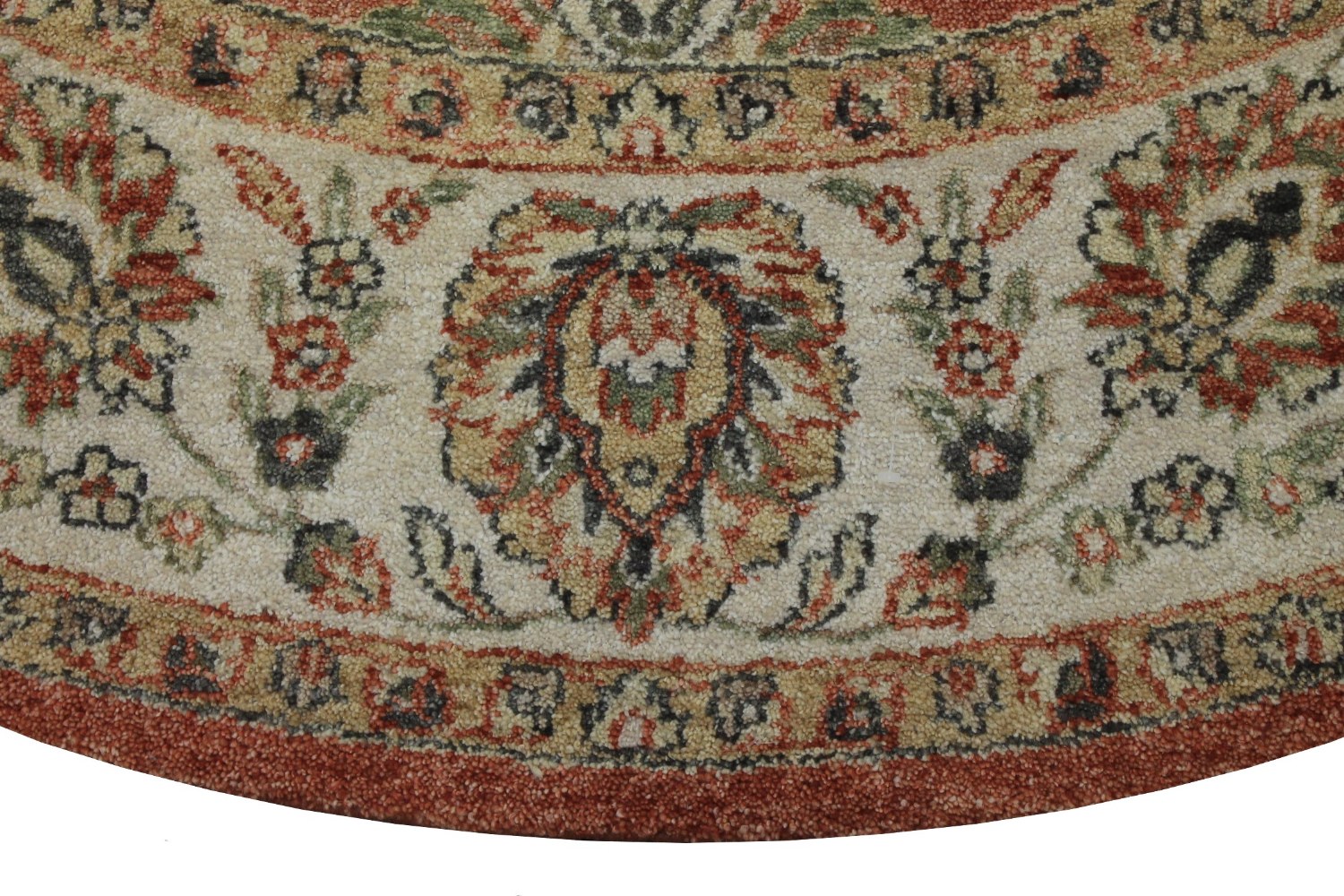 8 ft. Round & Square Traditional Hand Knotted Wool Area Rug - MR8232