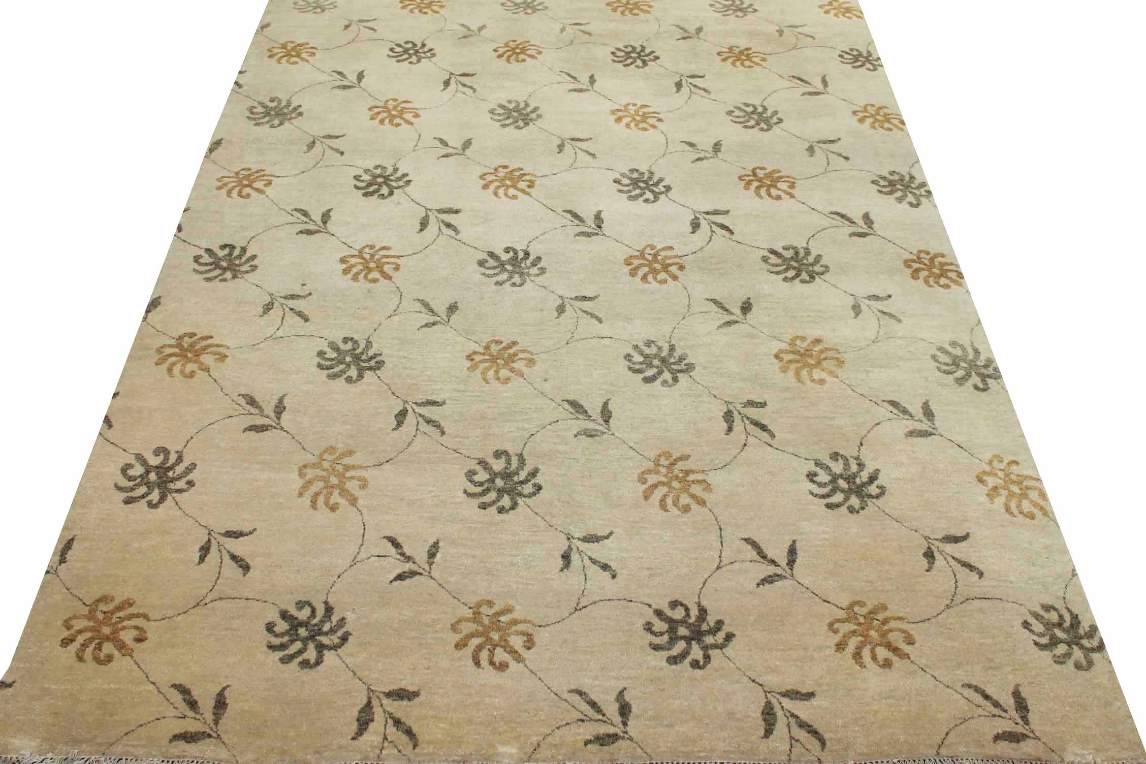 6x9 Traditional Hand Knotted Wool Area Rug - MR8439
