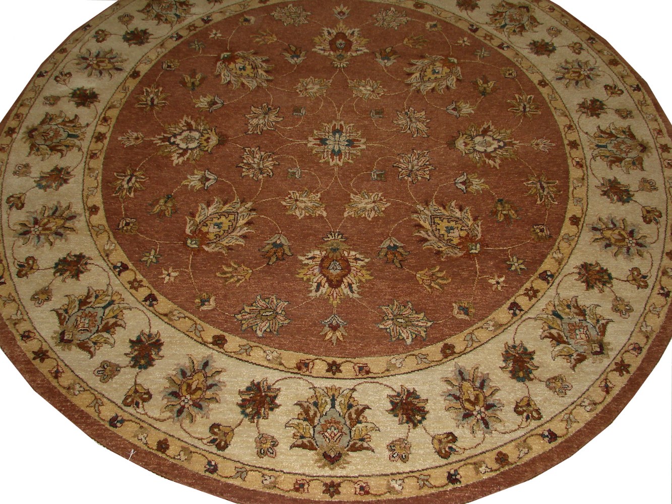8 ft. Round & Square Traditional Hand Knotted Wool Area Rug - MR9628